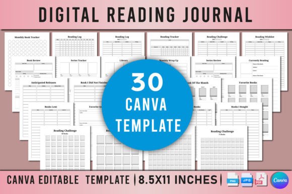 Download Digital Reading Journal for Canva - Canva Collection