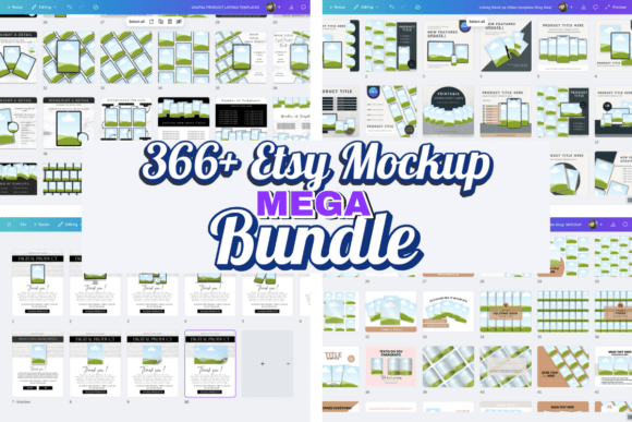 Download 300+ Canva Etsy Mockup Template Bundle - Canva Collection